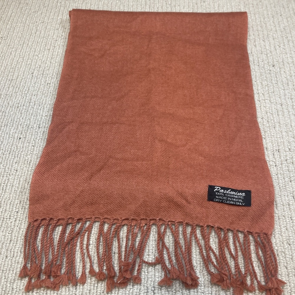 Pashmina 100% Cashmere Scarf Made In Nepal 12X60